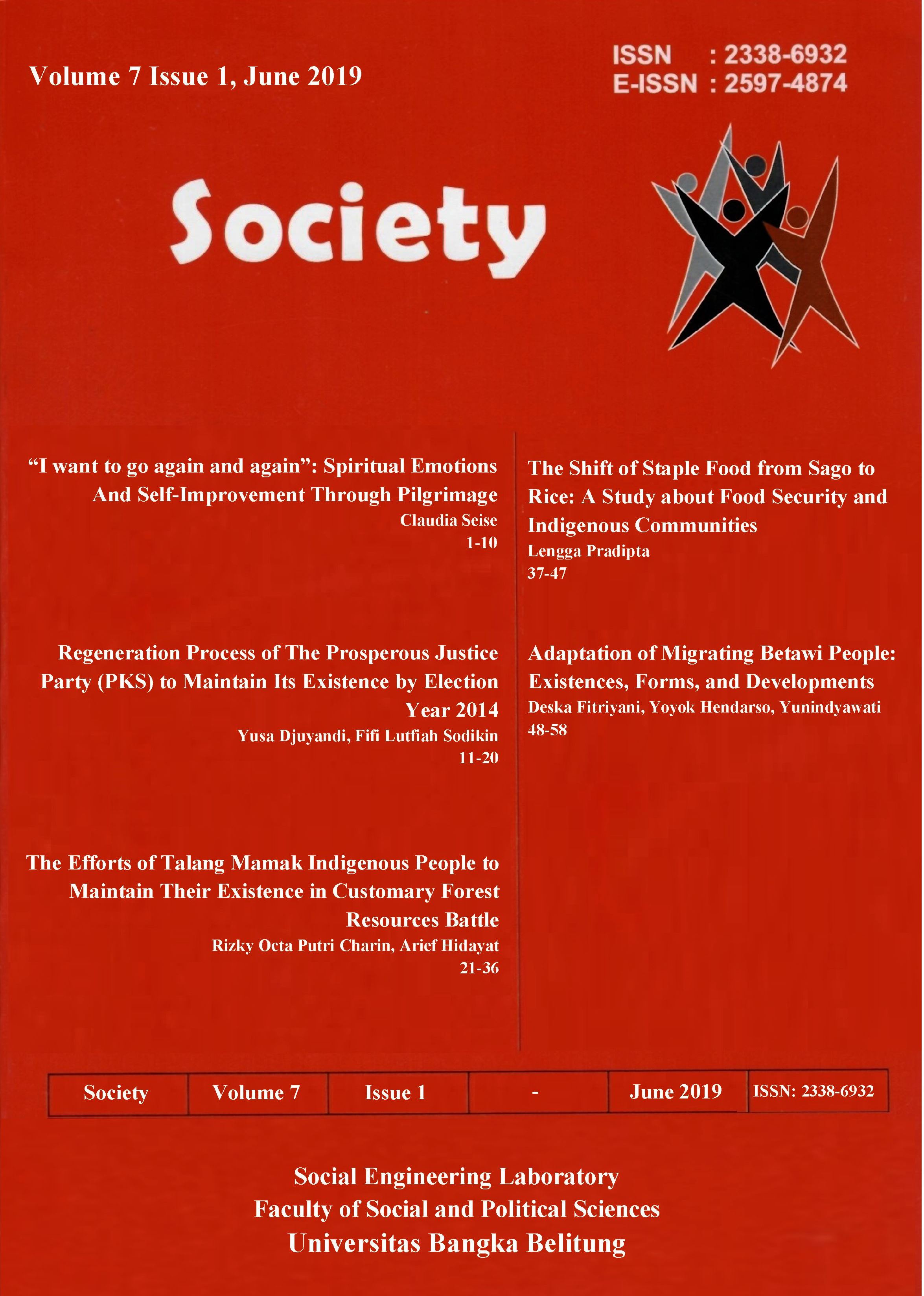 Society Volume 7 Issue 1#2019