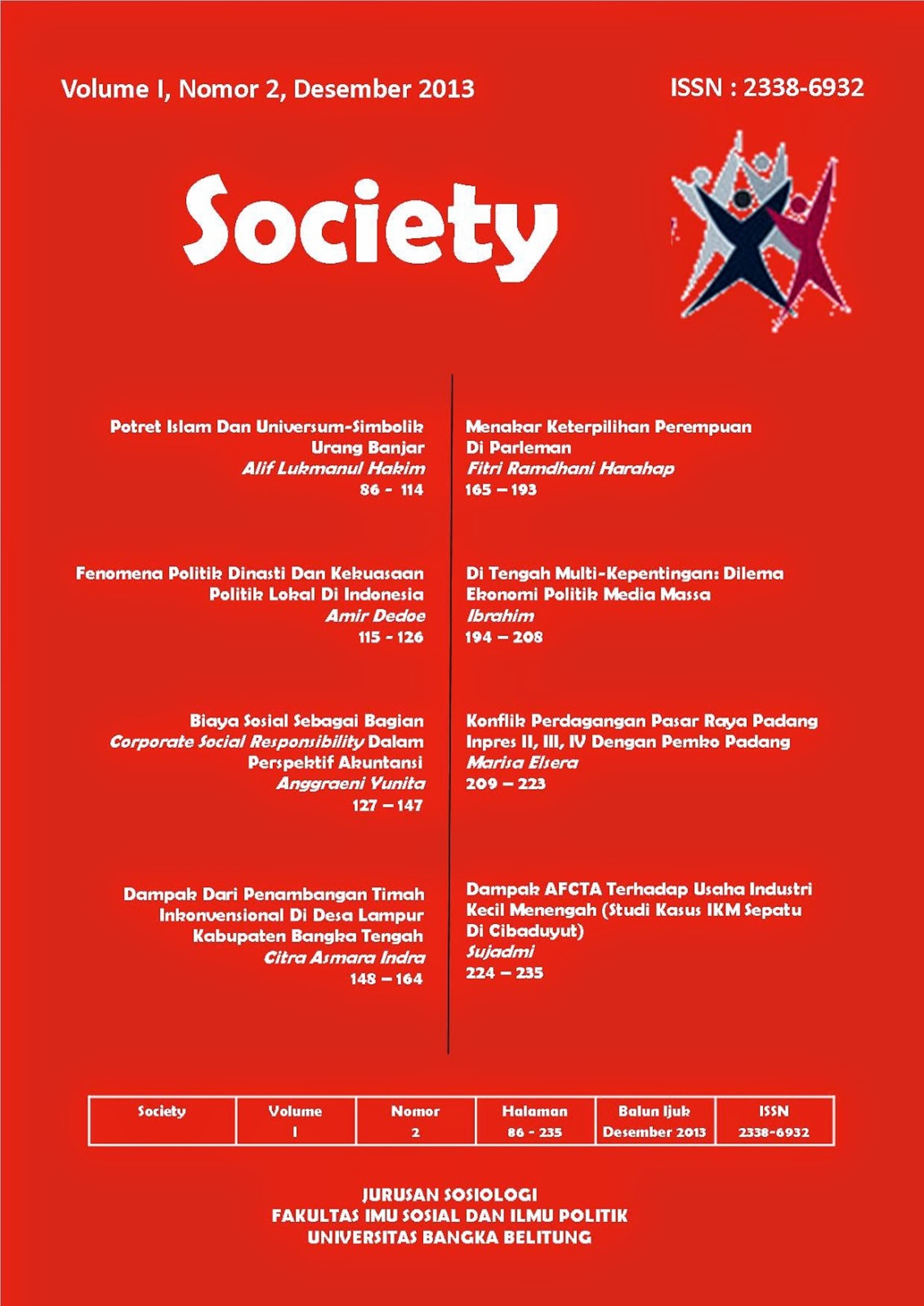 Jurnal Society Volume 1 Nomor 2#Desember 2013